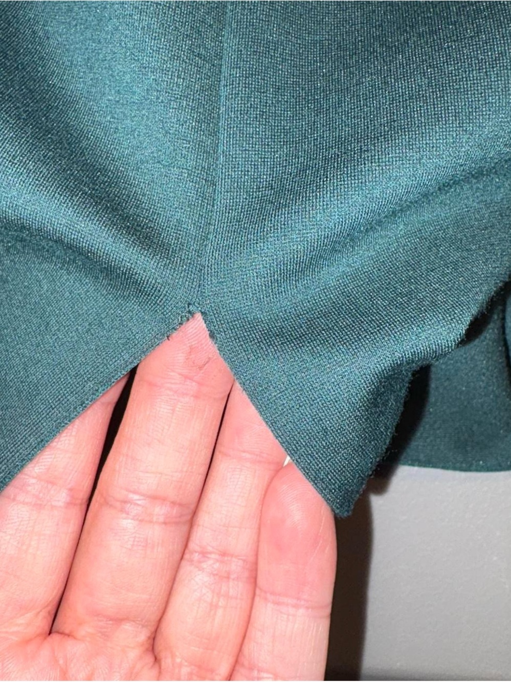 Lulu's Emerald Square-Neck Midi Dress with Front Slit - Picture 7 of 9